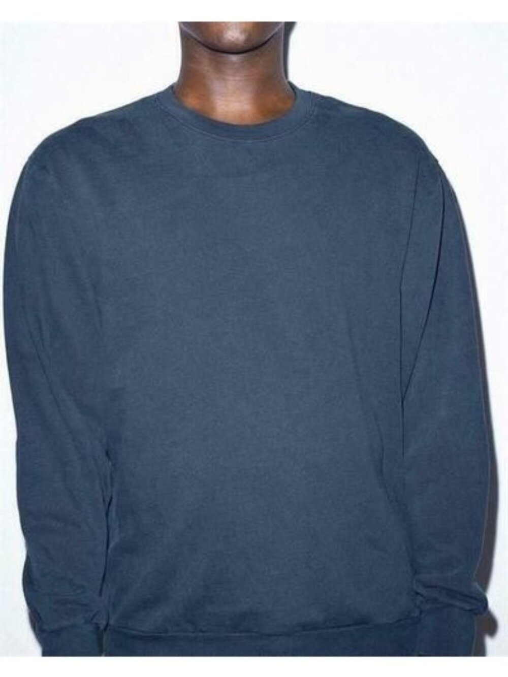 American Apparel Men's French Terry Long Sleeve Top Navy Blue Size 2XL